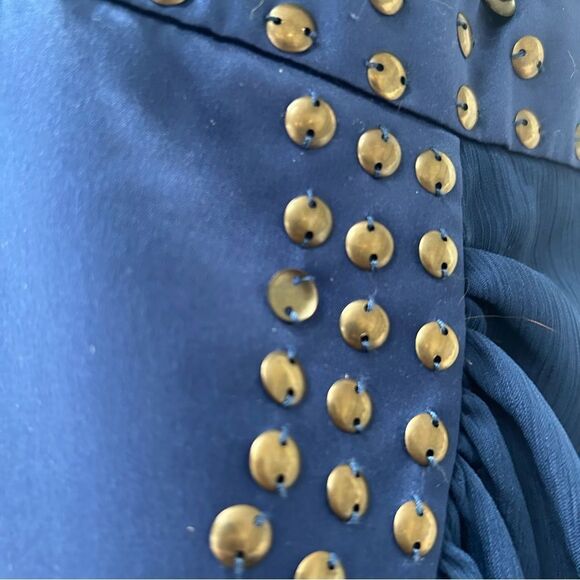 BCBGeneration blue studded sleeveless‎ party dress woman’s size 6 - Picture 5 of 8